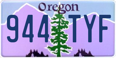 OR license plate 944TYF