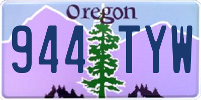 OR license plate 944TYW