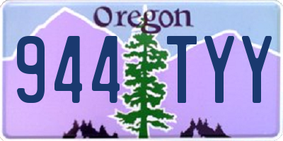 OR license plate 944TYY