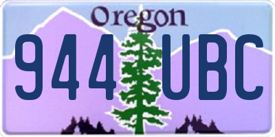 OR license plate 944UBC