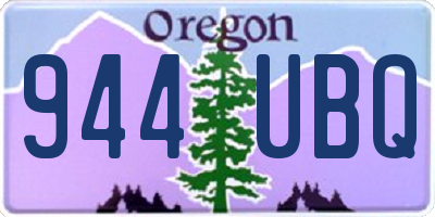 OR license plate 944UBQ