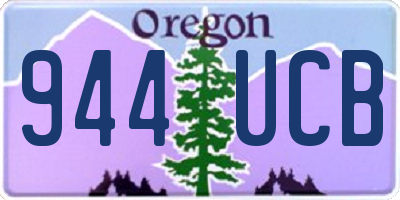 OR license plate 944UCB