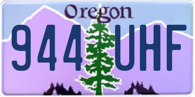 OR license plate 944UHF