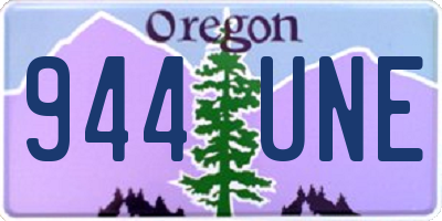 OR license plate 944UNE