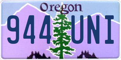 OR license plate 944UNI