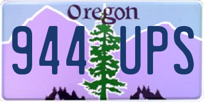 OR license plate 944UPS