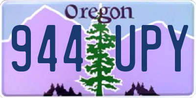 OR license plate 944UPY