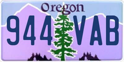 OR license plate 944VAB