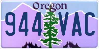 OR license plate 944VAC