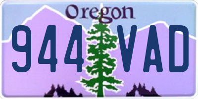 OR license plate 944VAD