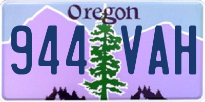 OR license plate 944VAH