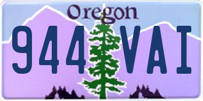 OR license plate 944VAI