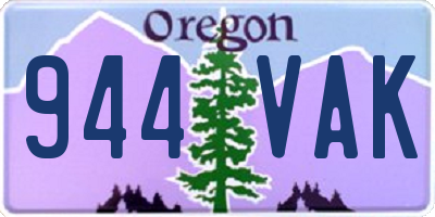 OR license plate 944VAK
