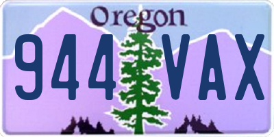 OR license plate 944VAX