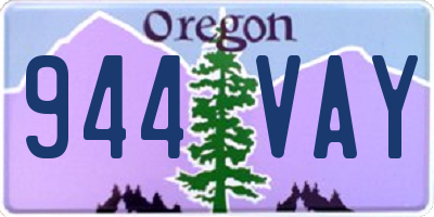OR license plate 944VAY