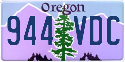 OR license plate 944VDC