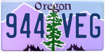 OR license plate 944VEG