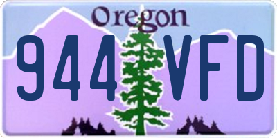 OR license plate 944VFD