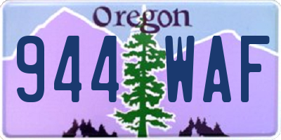OR license plate 944WAF