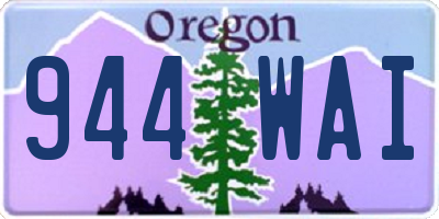 OR license plate 944WAI