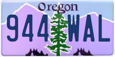 OR license plate 944WAL