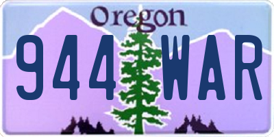 OR license plate 944WAR