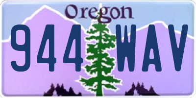 OR license plate 944WAV