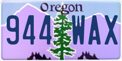 OR license plate 944WAX