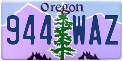 OR license plate 944WAZ