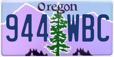 OR license plate 944WBC