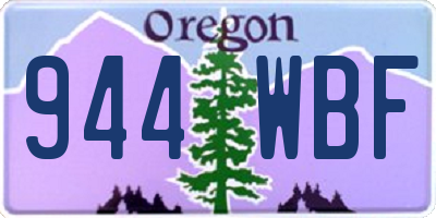 OR license plate 944WBF