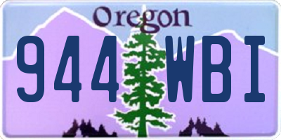 OR license plate 944WBI