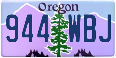 OR license plate 944WBJ