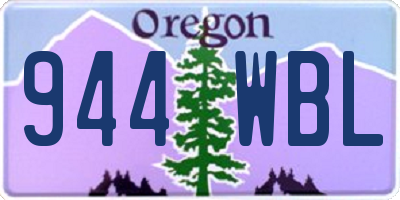 OR license plate 944WBL