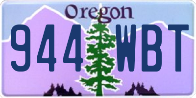OR license plate 944WBT