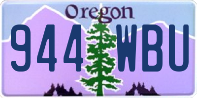 OR license plate 944WBU