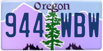 OR license plate 944WBW