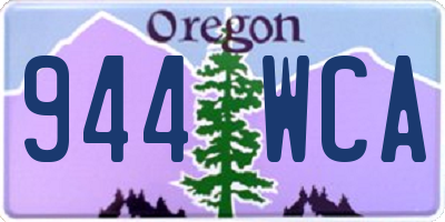 OR license plate 944WCA