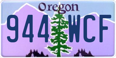 OR license plate 944WCF