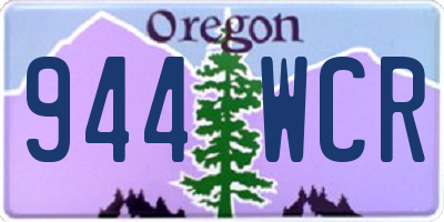 OR license plate 944WCR