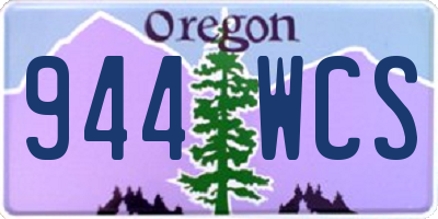 OR license plate 944WCS