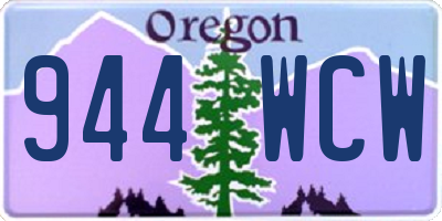 OR license plate 944WCW
