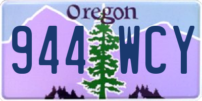 OR license plate 944WCY