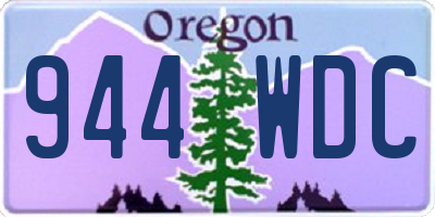 OR license plate 944WDC