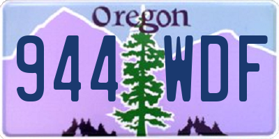 OR license plate 944WDF