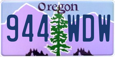 OR license plate 944WDW