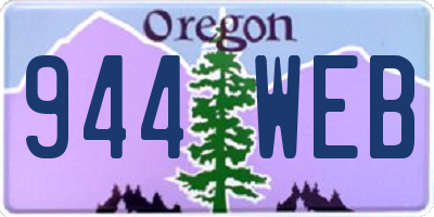 OR license plate 944WEB