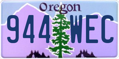 OR license plate 944WEC