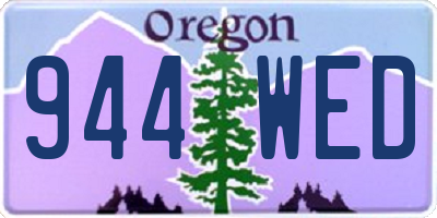 OR license plate 944WED