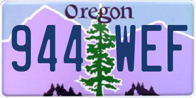 OR license plate 944WEF
